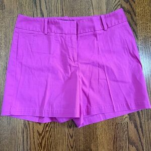 Talbots Petite Magenta Pink Flat Front Shorts, Size 10P, NWOT